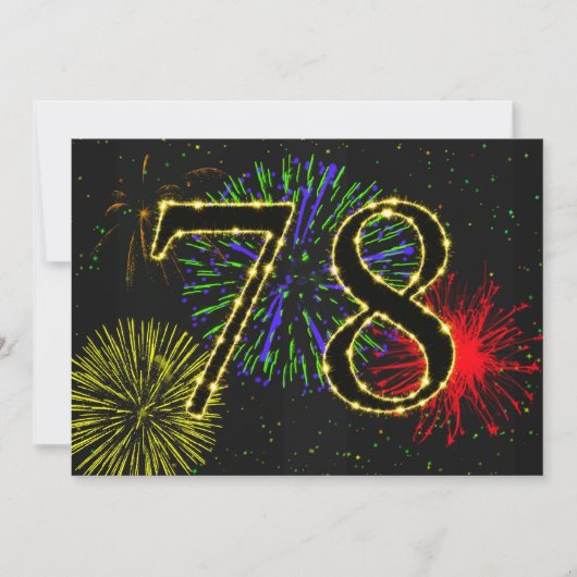 Einladung zum 78. Geburtstag (Vorderseite)