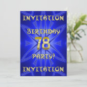 Einladung zum 78. Geburtstag (Stehend Vorderseite)