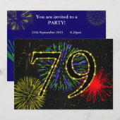 Einladung zum 79. Geburtstag (Vorne/Hinten)