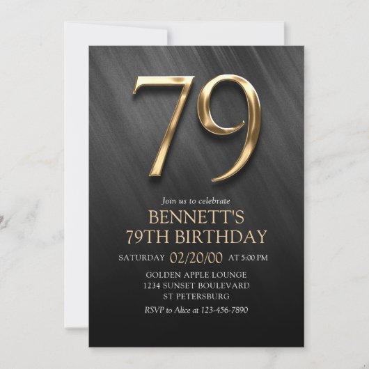 Einladung zum 79. Geburtstag (Vorderseite)