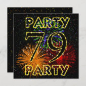 Einladung zum 79. Geburtstag mit Feuerwerk (Vorne/Hinten)