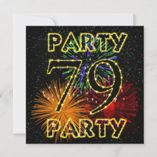 Einladung zum 79. Geburtstag mit Feuerwerk