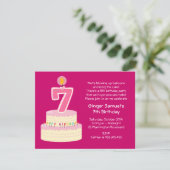Einladung zum 7. Geburtstag (Stehend Vorderseite)