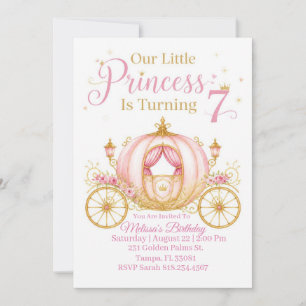 Einladung zum 7. Geburtstag der kleinen Prinzessin