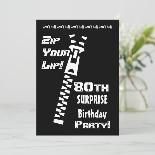 Einladung zum 80. Geburtstag (Stehend Vorderseite)