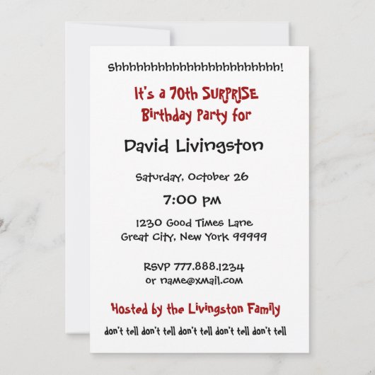 Einladung zum 80. Geburtstag (Rückseite)