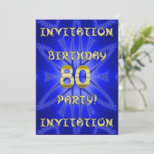 Einladung zum 80. Geburtstag (Stehend Vorderseite)
