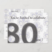 Einladung zum 80. Geburtstag (Vorne/Hinten)