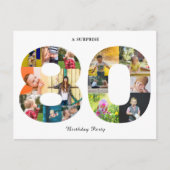 Einladung zum 80. Geburtstag (Vorderseite)