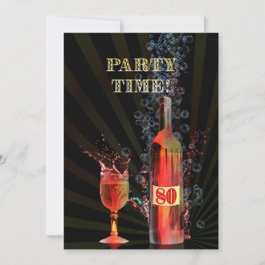 Einladung zum 80. Geburtstag (Vorderseite)