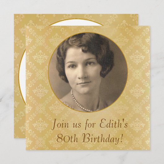 Einladung zum 80. Geburtstag (Vorne/Hinten)
