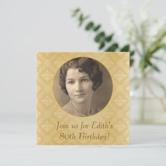 Einladung zum 80. Geburtstag (Stehend Vorderseite)