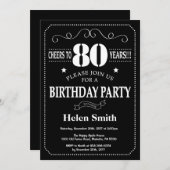 Einladung zum 80. Geburtstag (Vorne/Hinten)