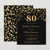 Einladung zum 80. Geburtstag (Vorne/Hinten)