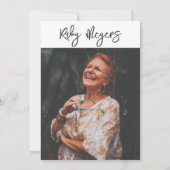 Einladung zum 80. Geburtstag | Foto 80. Geburtstag (Rückseite)