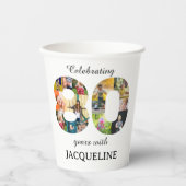 Einladung zum 80. Geburtstag Pappbecher (Vorderseite)