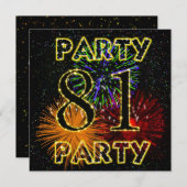 Einladung zum 81. Geburtstag mit Feuerwerk (Vorne/Hinten)