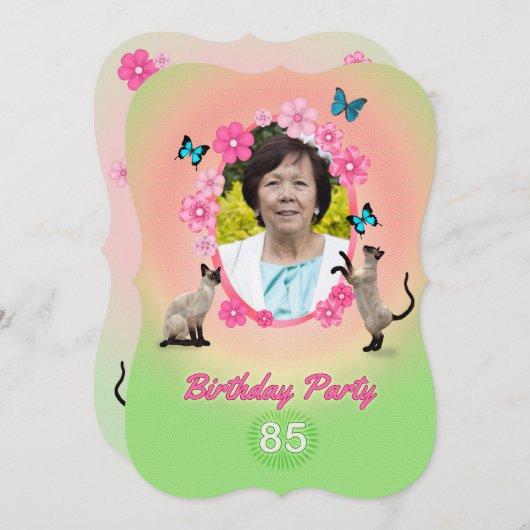 Einladung zum 85. Geburtstag (Vorne/Hinten)