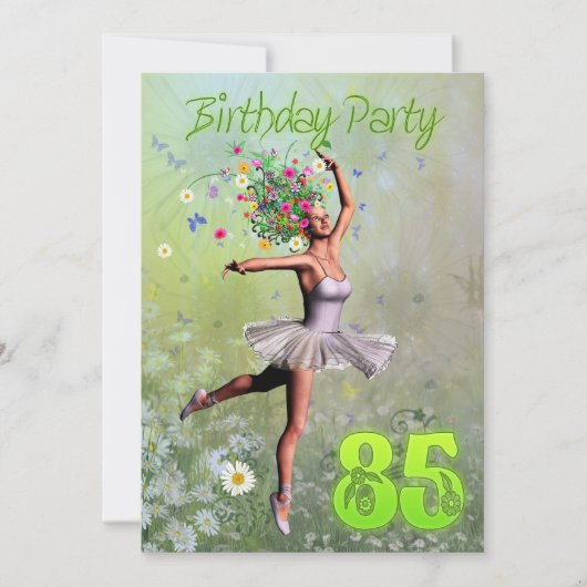 Einladung zum 85. Geburtstag (Vorderseite)