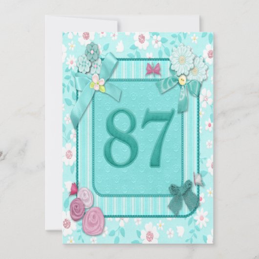 Einladung zum 87. Geburtstag (Vorderseite)