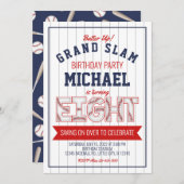 Einladung zum 8. Baseball Geburtstag (Vorne/Hinten)