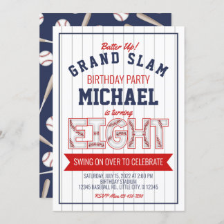 Einladung zum 8. Baseball Geburtstag