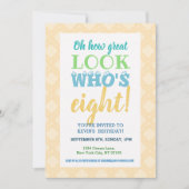 Einladung zum 8. Geburtstag (Vorderseite)