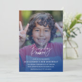 Einladung zum 8. Geburtstag Geburtstagsfeier Foto (Stehend Vorderseite)