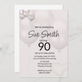 Einladung zum 90. Geburtstag (Vorne/Hinten)