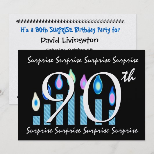 Einladung zum 90. Geburtstag (Vorne/Hinten)