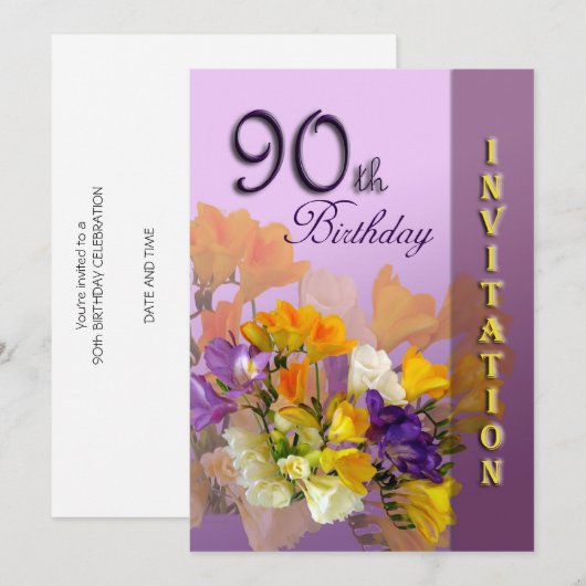 Einladung zum 90. Geburtstag (Vorne/Hinten)