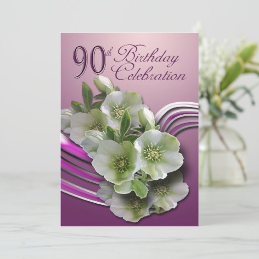 Einladung zum 90. Geburtstag (Stehend Vorderseite)