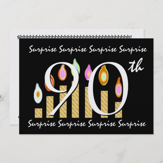 Einladung zum 90. Geburtstag (Vorne/Hinten)