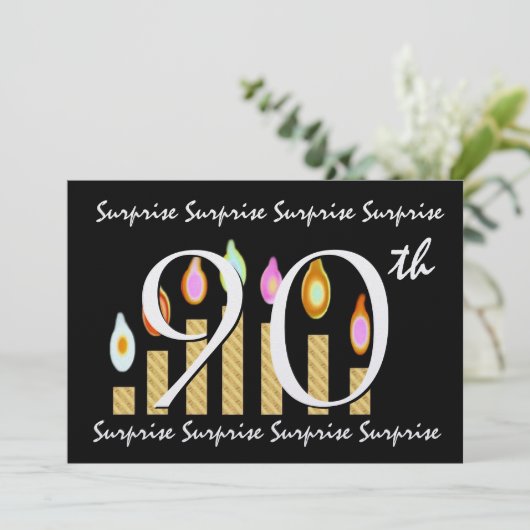 Einladung zum 90. Geburtstag (Stehend Vorderseite)