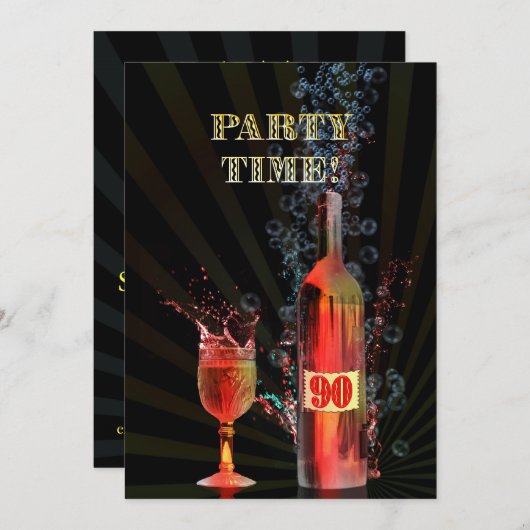 Einladung zum 90. Geburtstag (Vorne/Hinten)