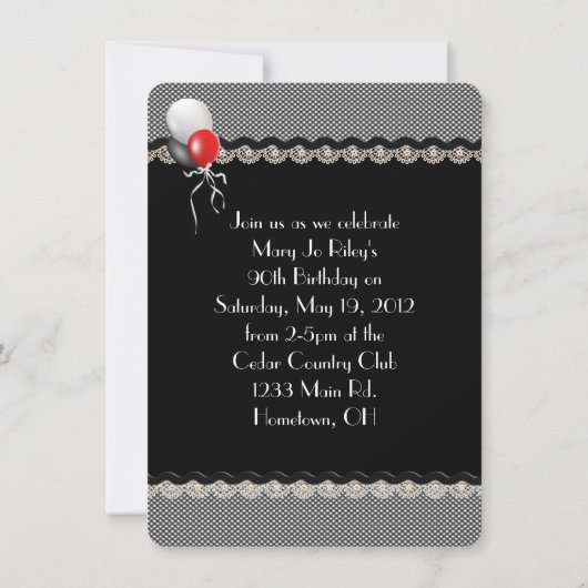 Einladung zum 90. Geburtstag (Rückseite)