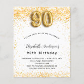 Einladung zum 90. Geburtstag des Glitzer von Weißg (Vorderseite)