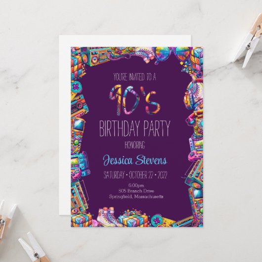 Einladung zum 90er Geburtstag (Vorderseite/Rückseite Beispiel)