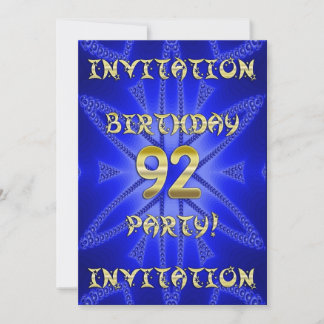 Einladung zum 92. Geburtstag