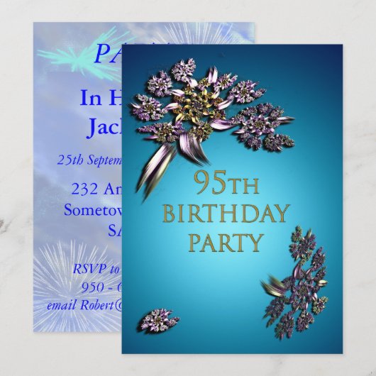 Einladung zum 95. Geburtstag (Vorne/Hinten)