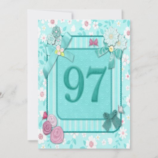 Einladung zum 97. Geburtstag (Vorderseite)