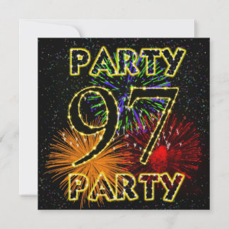 Einladung zum 97. Geburtstag mit Feuerwerk