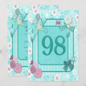 Einladung zum 98. Geburtstag (Vorne/Hinten)