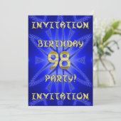 Einladung zum 98. Geburtstag (Stehend Vorderseite)