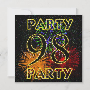 Einladung zum 98. Geburtstag mit Feuerwerk