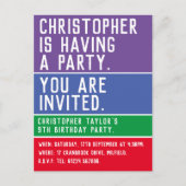 Einladung zum 9. Geburtstag eines Kindes (Vorderseite)