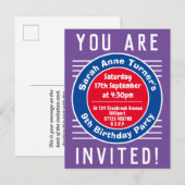 Einladung zum 9. Geburtstag eines Kindes (Vorne/Hinten)