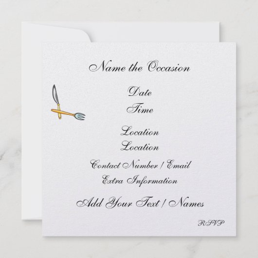 Einladung zum Abendessen (Rückseite)