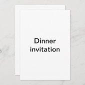 Einladung zum Abendessen (Vorne/Hinten)