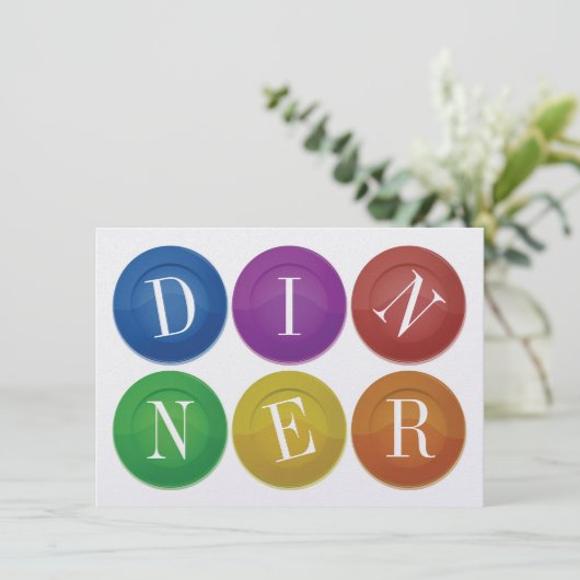 Einladung zum Abendessen (Stehend Vorderseite)